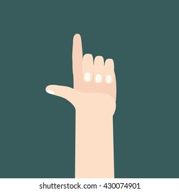 finger pointing up