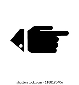 Finger pointing aside vector icon