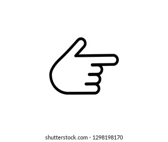Finger pointing aside vector icon - Vector 
