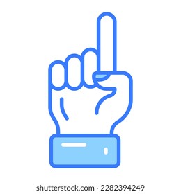 El gesto de la mano apuntando hacia el dedo, el diseño del vector conceptual de Alá es uno