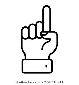 Finger pointing hand gesture, concept vector design of Allah is one