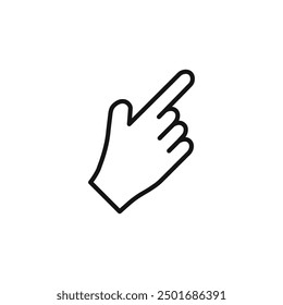 Finger pointing icon isolated on white background