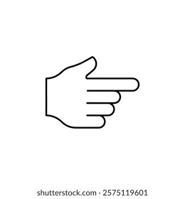 finger pointing icon Simple outline illustration