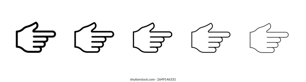 finger pointing icon simple vector outline logo