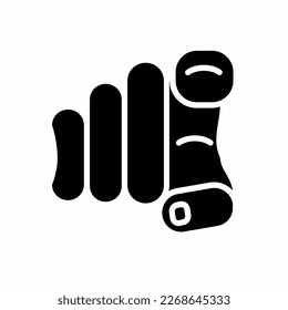 Finger pointing icon template. Stock vector illustration.