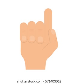 Finger pointing up icon vector illustration graphic design