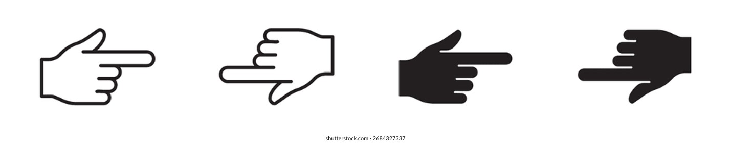 Ícones apontadores, ilustração vetorial .