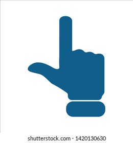 finger pointing up isolated icon white background vector
