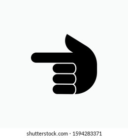 
Finger Pointing Left Icon. Direct Illustration As A Simple Vector Sign & Trendy Symbol for Design and Websites, Presentation or Application.