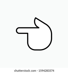 
Finger Pointing Left Icon. Direct Illustration As A Simple Vector Sign & Trendy Symbol for Design and Websites, Presentation or Application.