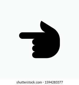 
Finger Pointing Left Icon. Direct Illustration As A Simple Vector Sign & Trendy Symbol for Design and Websites, Presentation or Application.