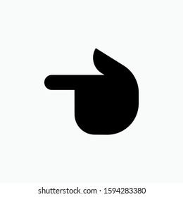 
Finger Pointing Left Icon. Direct Illustration As A Simple Vector Sign & Trendy Symbol for Design and Websites, Presentation or Application.