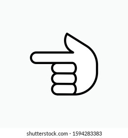 
Finger Pointing Left Icon. Direct Illustration As A Simple Vector Sign & Trendy Symbol for Design and Websites, Presentation or Application.