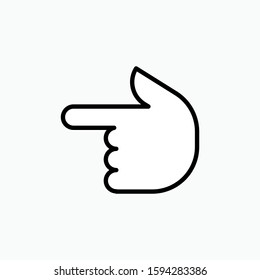 
Finger Pointing Left Icon. Direct Illustration As A Simple Vector Sign & Trendy Symbol for Design and Websites, Presentation or Application.