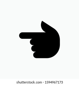 Finger Pointing Left Icon. Direct Illustration As A Simple Vector Sign & Trendy Symbol for Design and Websites, Presentation or Application.