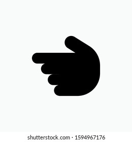 Finger Pointing Left Icon. Direct Illustration As A Simple Vector Sign & Trendy Symbol for Design and Websites, Presentation or Application.