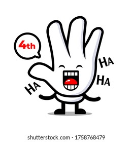 finger pointing mascot chartoon character.
