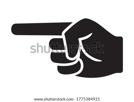 Finger pointing / point hand gesture flat vector icon for apps and websites