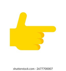 Finger pointing to the side hand gesture - vector icon