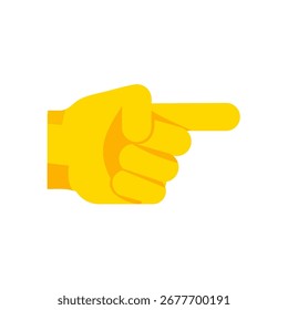 Finger pointing to the side hand gesture - vector icon