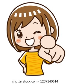 A finger pointing straight.