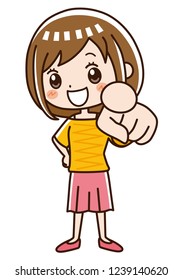 A finger pointing straight.
