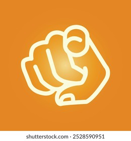Finger pointing trendy artwork handsome abstract vector illustration colorful useful design.eps