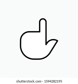 Finger Pointing Up. Direct Illustration As A Simple Vector Sign & Trendy Symbol for Design and Websites, Presentation or Application.