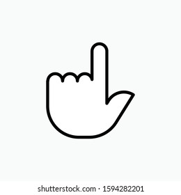 Finger Pointing Up. Direct Illustration As A Simple Vector Sign & Trendy Symbol for Design and Websites, Presentation or Application.