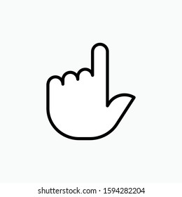 Finger Pointing Up. Direct Illustration As A Simple Vector Sign & Trendy Symbol for Design and Websites, Presentation or Application.
