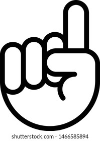 Finger pointing up, icon - idea sign and reminder concept, index