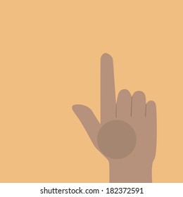 Finger pointing up ,vector design