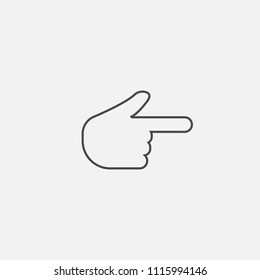 Finger pointing vector icon line vector handing pointing with index finger eps10