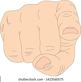 Finger pointing at you vector eps 10