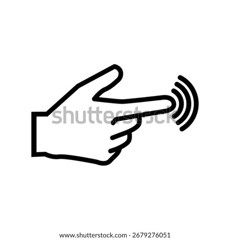 Finger poke icon vector sign template