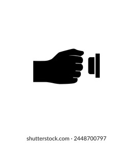 Icono de Vector plano de la campana de la puerta. Símbolo sólido simple aislado sobre fondo blanco
