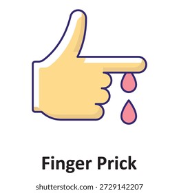 Icono del Vector del pinchazo del dedo que puede modificar o editar fácilmente

