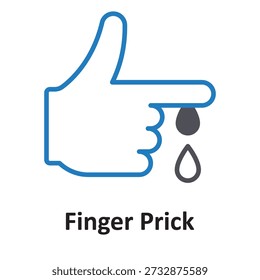 Finger Prick Vektorsymbol, das leicht geändert oder bearbeitet werden kann

