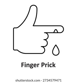 Finger Prick Vector Icon which can easily modify or edit

