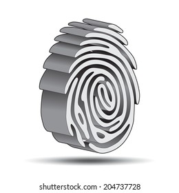 Finger Print 3D Logo