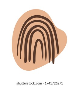 Fingerabdruck-Block organisches Stil Vektorgrafik Design