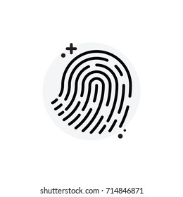 finger print concept Isolated Line Vector Illustration editable Icon