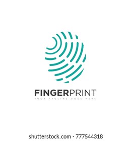 Finger print concept logo, icon, symbol, design template