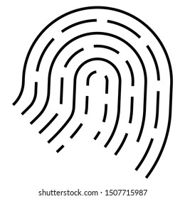 Finger Print Design, forensic test Vector, Criminal Identification Icon