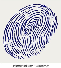 Finger print. Doodle style