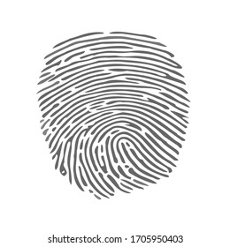 finger print fingerprint lock secure security logo vector icon illustration