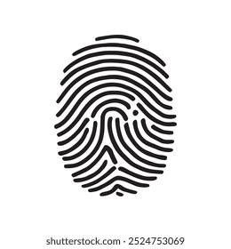 finger print fingerprint lock secure security logo vector icon