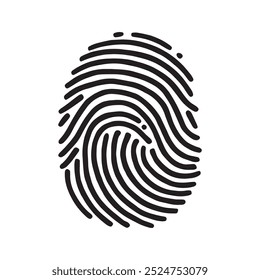 impressão digital impressão digital bloqueio segurança logotipo vetor ícone
