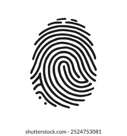 finger print fingerprint lock secure security logo vector icon