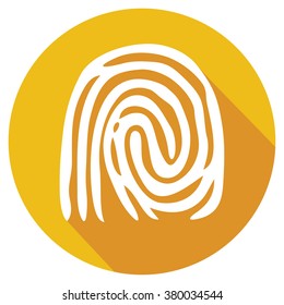 finger print flat icon 